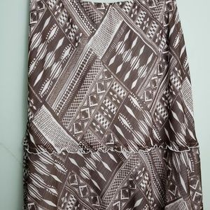 Alfred Dunner Skirts - Alfred Dunner Brown White Tribal Skirt Alfred Dunner Skirts - Alfred Dunner Brown White Tribal Skirt